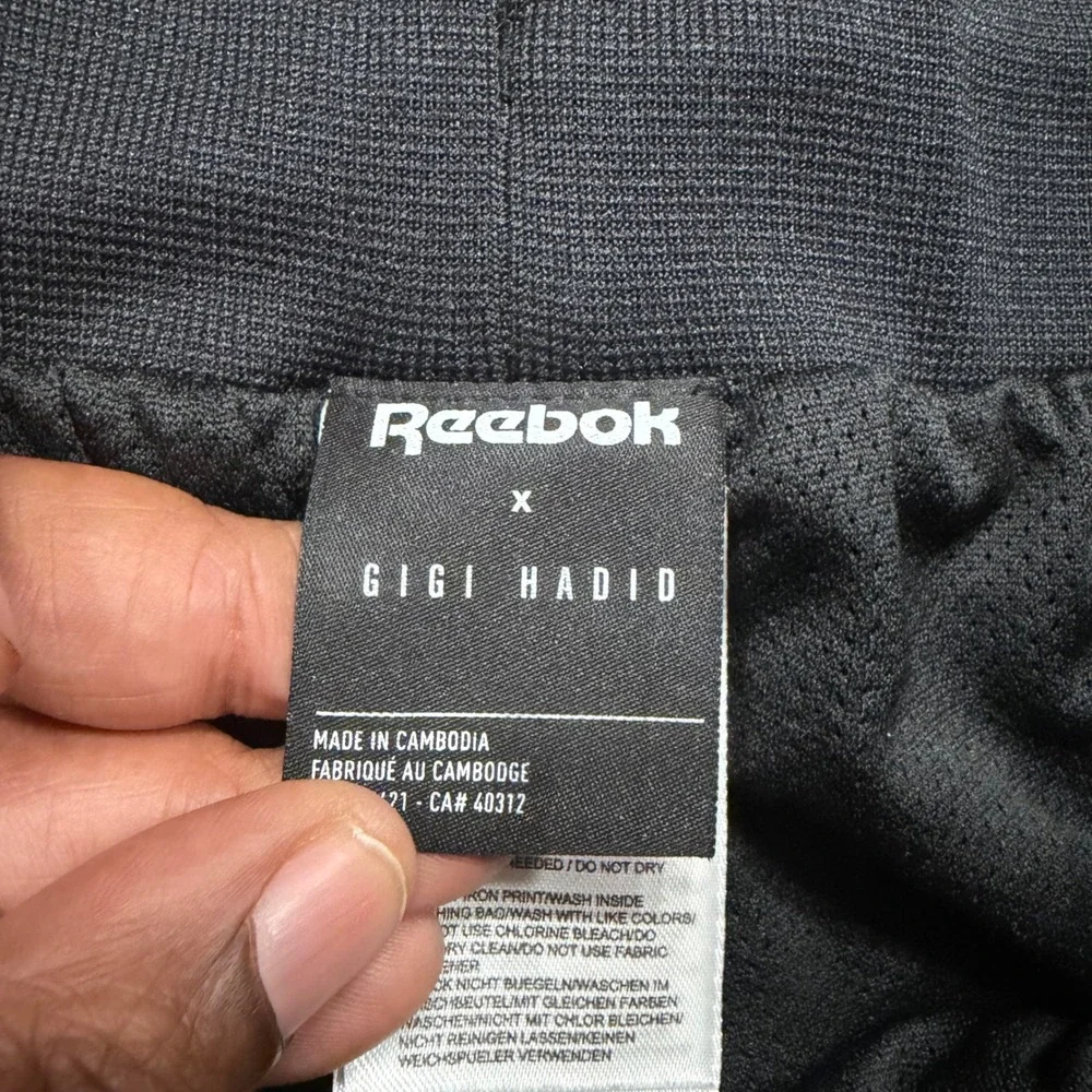 Reebok x Gigi Hadid Womens Colorblock Track Pants Black Red Yellow Joggers M